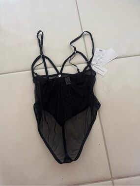 Sheer Strappy Black Bodysuit - Women Intimates & Sleepwear wicked weasel